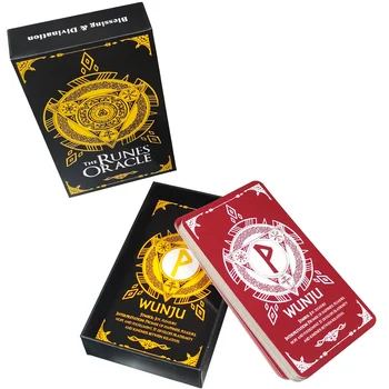 12x7cm rune oracle kartice 48pcs bicolor različice Tarot kabini, igre Zabava Odbor Družini Stranka Igra