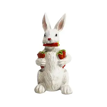 1piece Zajček Dekor Prostem Vrt Figur trajne smolo materiala Zajec Kipi srčkan živali obliki miniature za vrt