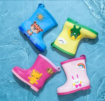 2022 Nov Modni Otroke Rainboots PVC Gume za Vodo Otroci Čevlji, Nepremočljive Dež Čevlji Non-slip SYD001