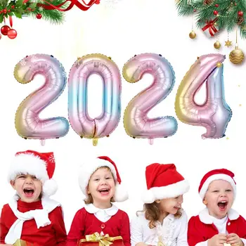 2024 Novo Leto Balone, Party Okraski Za Božič Doma Dekor Stranka, Obletnice, novoletna Ozadja Trebušaste za uporabo v Zaprtih prostorih