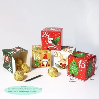 24/48/72PCS Božič Sladkarije Gift Box Embalaža za Mala Podjetja Stranka, ki Podpira Veliko Sladko es