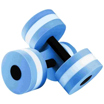 2PCS Vodnih Vaje Dumbells EVA Vode Barbells Strani Bar Za vodoodpornost Aerobika ( Modra )