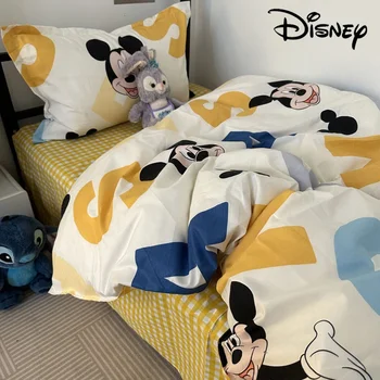 3/4pcs Disney Mickey Šiv Posteljni Set Home Odeja Zajema Listov Nastavite Otroci Soba Okrasni Dodatki Študentskih Spalnico Dobave