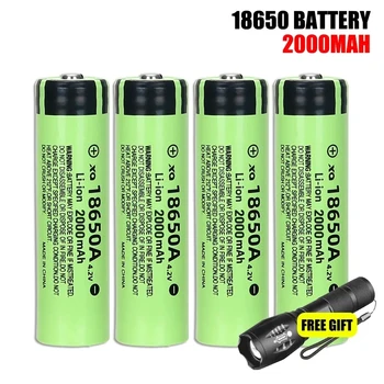 4.2 V 18650 Baterija 2000mAh Zmogljivosti Polnilna Moč Baterij z T6 Svetilka Visoke kakovosti 18650 Litijeva Baterija+Polnilec