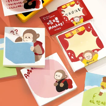 4packs/VELIKO Pozdravljeni Opica vrsto ustvarjalnih preprostost materiala paket sporočilo papir memo pad