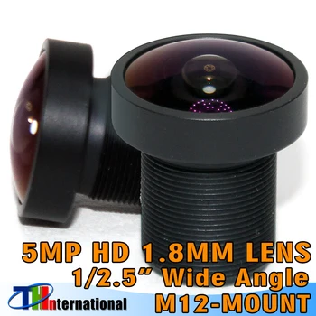 5.0 milijona slikovnih Pik 1,8 mm Fisheye Objektiv F2.0 širokokotni 190 Stopinj MTV M12 Gori Ir Nočno Vizijo Objektiv Za Varnostne Kamere CCTV