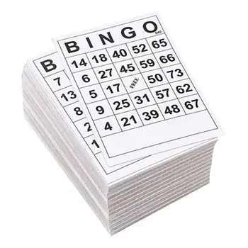 60pcs Velike Bingo Kartice Enostavno Branje, za Odrasle in Otroki Igro Bingo Kartice Listih 0 Do 75 Mest 5.9x7.1