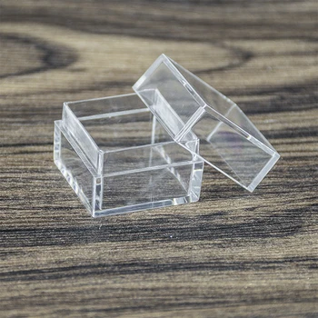 7.5 ml Mini Majhnem kvadratku Pregleden PS Plastična Škatla Kozmetični Drog Embalaža Škatle Za Nakit, Biseri Primeru Zaslon Posodo