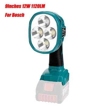 9inches 12W 1120LM LED delovna Lučka za Bosch 14,4 V-20V Li-ion Baterije za ponovno Polnjenje Lučka za Kampiranje na Prostem Prenosna Svetilka