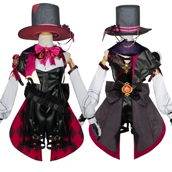 Anime Lynette Cosplay Kostum Genshin Vpliv Lasuljo Fontaine Usnje Čarovnik Enotno Lasuljo Rokavice Twins Halloween Carnival Igre