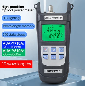 AUA-Y710A/Y510A Visoko Natančnost svjetlovodni Moči Meter Z LED Luči OPM Optični Merilnik Moči