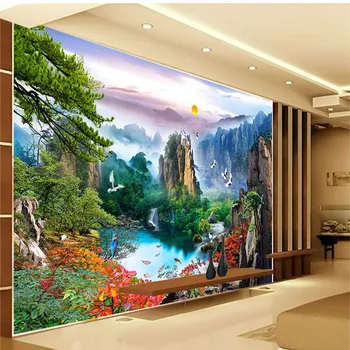 beibehang Velika zidana tapete za stene 3d TV ozadje ozadje za dnevno sobo Kitajske pokrajine Yingkesong de papel parede