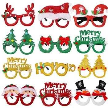 Božič Očala Dekorativni Plastični Kozarci Otrok Xmax Stranka Kostum Pribor Foto Rekviziti Božič Dekoracijo 2024 Navidad Darila