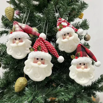 Božič Pletene Santa Claus Obesek Vesel Božič Okraski za Dom 2024 Božič Ornament Navidad Natalne Novo Leto Darilo 2024