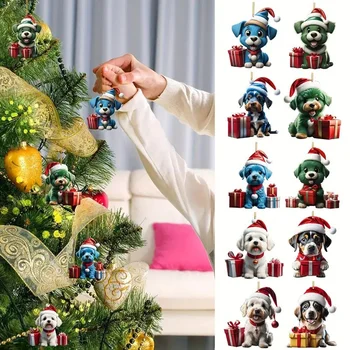Božično Darilo Praznično Vzdušje Christmas Tree Okraski Pes Počitnice Potrebščine, Božični Okraski, Blago Pes Obesek