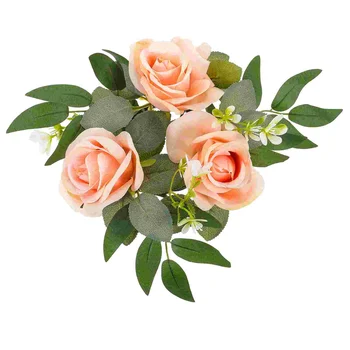 Cvet Obroč Čaj Luči Venec Tabela Dekoracijo Simulacije Rose Imetnika