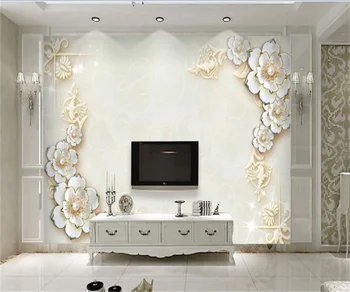 Evropski vzorec 3D swan Jane Ou Suya cvet jade carving ozadje ozadje pohištvo dekoracija po meri foto zidana ozadje