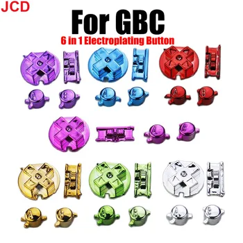 JCD 1set Za Game Boy Galvanizacijo Gumb Lupini Za GBC Igra zamenjava Gumb D-Pad A B Gumbi za Vgradnjo DIY Barve