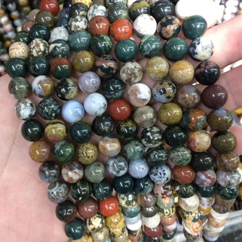 krog ocean agate / jasper kamen kroglice ntural gemstone kroglice DIY svoboden kroglice za nakit, izdelava sklop 15