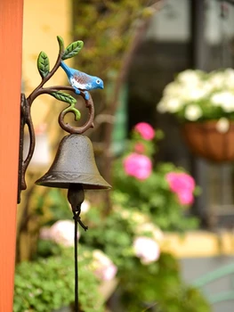 Litega Železa Wall-mounted Strani Zvonovi Letnik Ročno izdelane Doma Vrt Dekoracijo Dobrodošli Zvonec