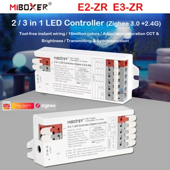 Miboxer E2-ZR E3-ZR 2 3 v 1 LED Krmilnik Zigbee 3.0+2.4 G Eno barvo/Dual bela/RGB/RGBW/RGB+SCT LED Trak Svetlobe Žarnice Dimmer