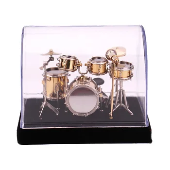 Mini Jazz Drum Kit Model Mini Mikrofon Cymbal Glasbila, 1/12 Lutke ob11 1/6 Akcijska figura, Pribor bjd