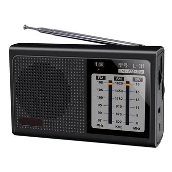 Mini Prenosni Full Band Radijska Ročni USB Polnilne FM AM SW Retro Zvočnika Naprave Z Zložljive Antene L-31