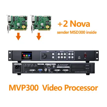 MVP300 LED Video Procesor z 2 Pošiljanje Kartice Novar MSD300 Linsn TS802D Podporo USB Napravo za LED Wall