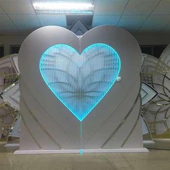 Neverjetno Design Poročno Dekoracijo Srce Oblika Led Luči Akril Ozadje
