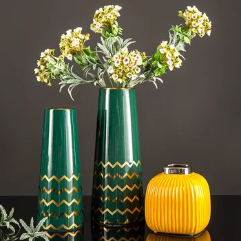 Nordijska Luč luksuznih modnih keramični cvet vazo okraski, dodatki notranjost doma dnevna soba namizje cvetlični aranžma dekoracijo