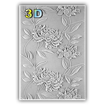 Nova 3d Reliefni Mapo - Lepo Cvetje - se Uporablja Za Ročno Pismo Ozadju voščilnico Album