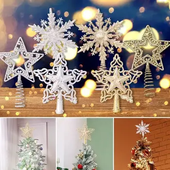 NOVO Božično Drevo Pokrivalo Star Plastično Votlo Zlata Zvezda, Božični Okraski Za Dom Božič 2023 Navidad Novo Leto Z4Y2