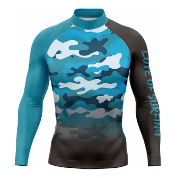 Novo Rashguards Deskanje Moške Majice z Dolgimi Rokavi Uv Zaščito Deskanje Oblačila Izpuščaj Stražar Kopalke Surfer Potapljanje Majice, Kopalke