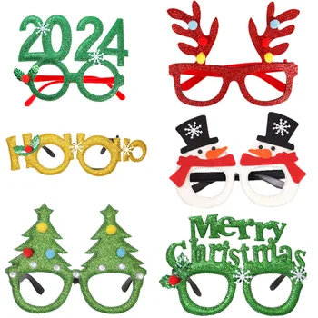 Otroci Božični Okraski za Dom Očal Okvir za Odrasle Novo Leto 2024 Darila Noel Navidad 2023 Božič Dekor Pogodbenice Prednost Dobave