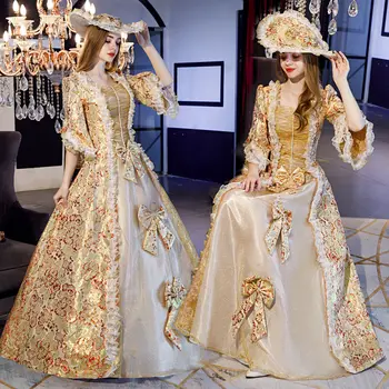 Palača Kostum Uspešnosti Obleko Evropski Stil Palace Britanske Kraljice, Obleka Princess Kostum Letno Srečanje Drama Fazi