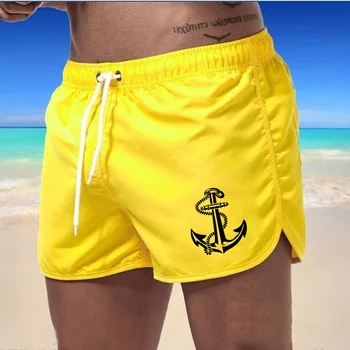 Pantalones cortos de secado rápido par hombre, bañador de marca de moda, ropa de playa, 9 colores