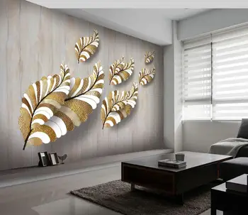 Po meri moralno ozadje 3D visoke kakovosti olajšave zlati listi spalnica, dnevna soba ozadju dekoracijo sten ozadje