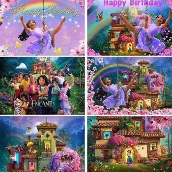 Po Meri Rojstni Dan Ozadje Disney Očarljivo Encanto Mirabel Stranka Ozadju Happy Birthday Baby Tuš Decors Fotografija Studio