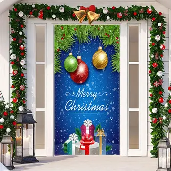 Praznično Vrata Praznično Dekoracijo Božič Vrata Pokrov Santa Claus Snežaka Ozadje za Dom vhodna Vrata Dekoracijo Stroj