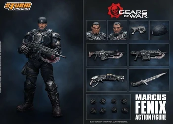 Prvotno Pristno Nevihta Igrače 1/12 Marcus Fenix Gears of War Vojak Model 6