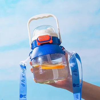 Risanka moda zunanji plastični vode pokal preprost, pregleden otrok plastično skodelico vode velike zmogljivosti nahrbtnik grelnik vode