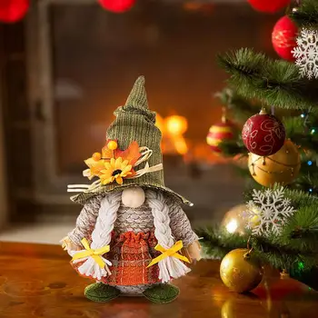 Ročno Jesenski Pridelek Padec Palčki počitnice Festival brezosebna srčkan okraski prenosni mehko Božič Gnome Figur za dom