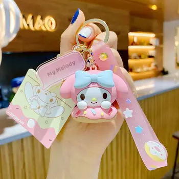 Sanrio Key Chain Avto Obesek Kawaii Hello Kitty Cinnamoroll Anime Nahrbtnik Torba Čar Dekoracijo Ljubka Moja Melodija Igrače za Dekleta