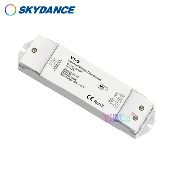 Skydance V1-S enotni barvni LED trakovi, trak, Stalna Napetost AC Push-Dim Dimmer 12V 24V Triac zatemnitev enobarvne svetlobe Krmilnik