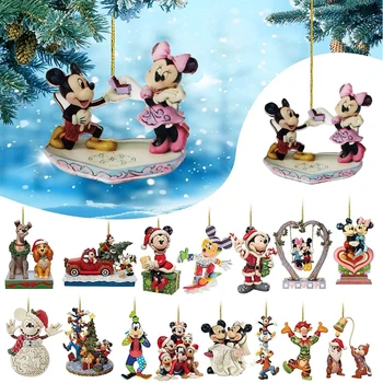 Strip Disney Mickey Miške Minnie Anime Številke Božični Okraski, Akril Božično Drevo Akril Letalo Obesek Otroci Igrače