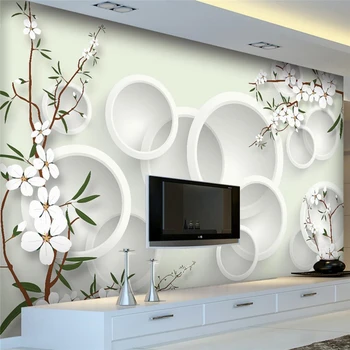 wellyu de papel parede ozadje po Meri Sodobnega boutique elegantno sveže cvetje 3D dnevna soba, TV ozadje stene tapety