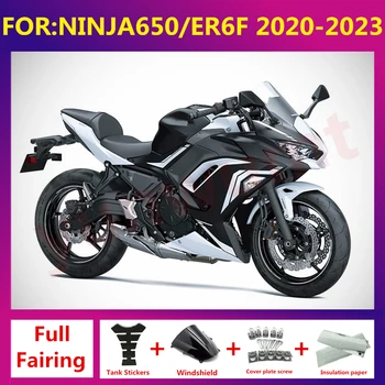 Za kawasaki Ninja650 Ninja 650 EX650 2020 2021 2022 2023 Motocikel polno Oklep Kit fit karoserija fairings kompleti komplet črno bel
