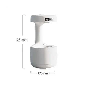 800ML Vlažilnik Doma Anti-Gravitacije Vodne Kapljice Ultrazvočno Kul Kapljic Kavo z LED Zaslon za Spalnico Urad