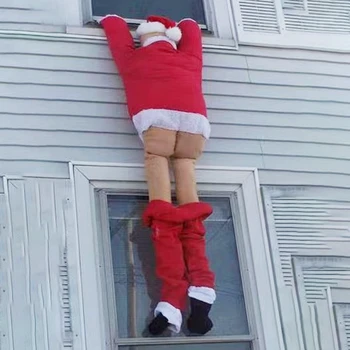 Božič Santa Claus Okraski Srčkan Plezalni Božiček s Pants off Viseči Okraski za Trgovino Dom Strešnih Oken Stranka Dobave