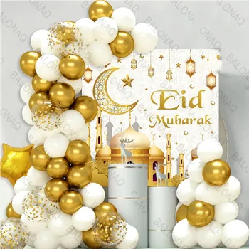 Eid Mubarak Baloni 2024 Ramadana Okraski za Dom Luna Star Folija Balon Muslimanskih Pomoči Moubarak Kareem Festival Stranka Dobave
